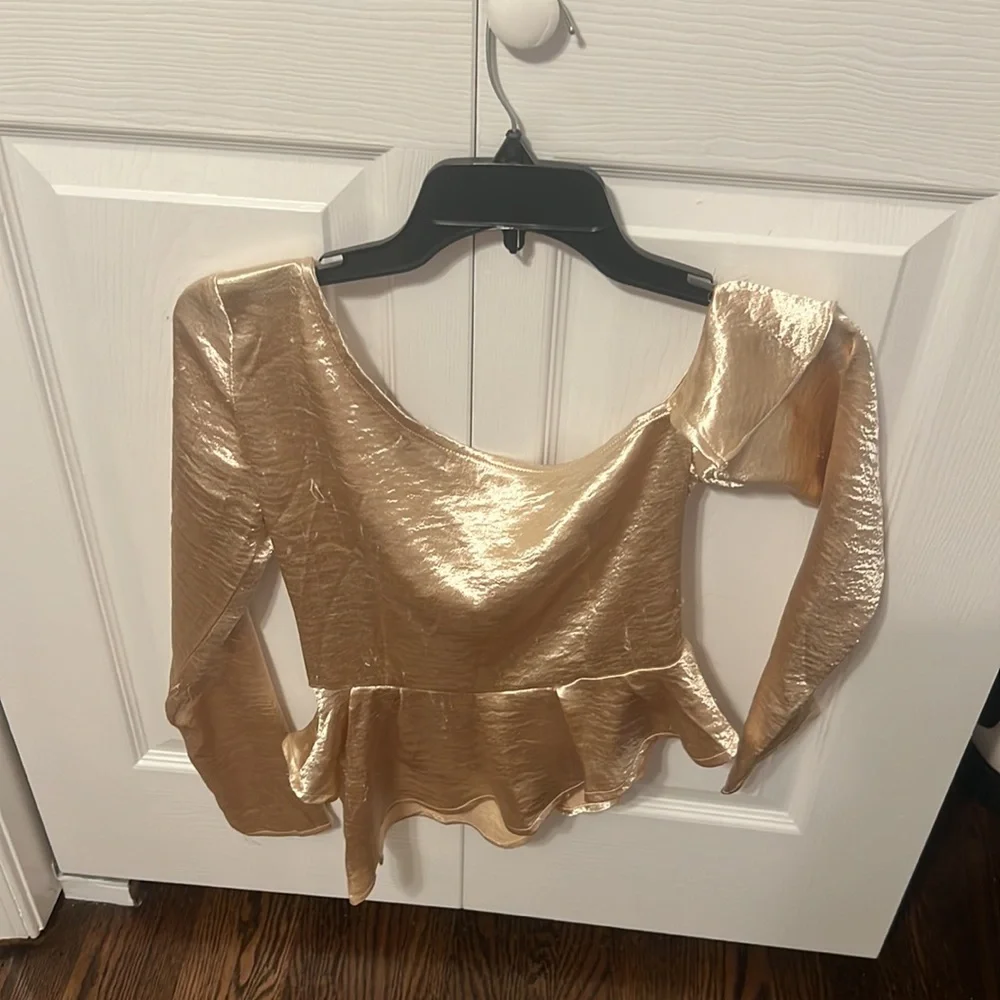Nasty Gal Champagne Blouse - Picture 3 of 4